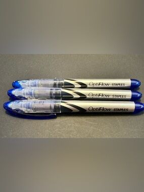 Staple OptiFlow Gel Pens in Blue - Pack of 3